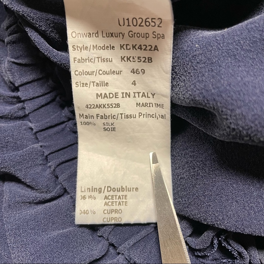 Michael Kors Collection 100% silk navy dress - Picture 5 of 11